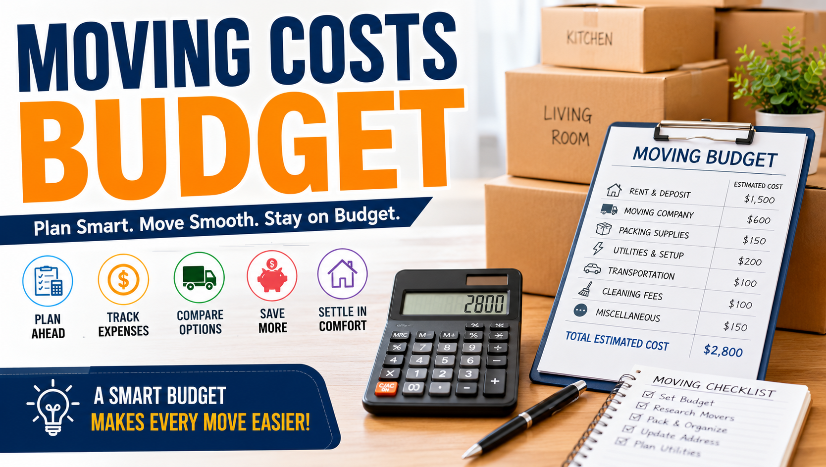 Moving Costs Budget: How to Budget for Moving Costs on Top of Rent